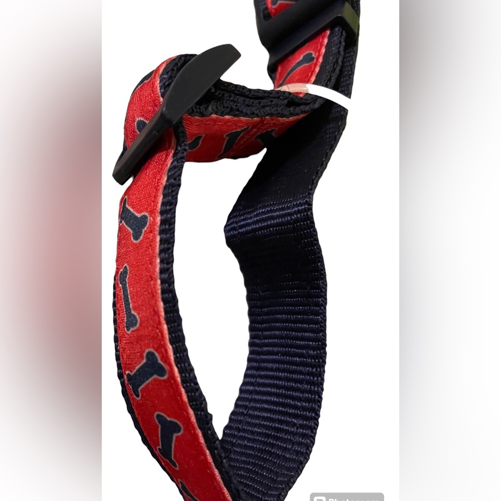 ✔️Ⓜ️Top Paw LED Dog Collar NWT Size Large Navy Blue with Bone pattern